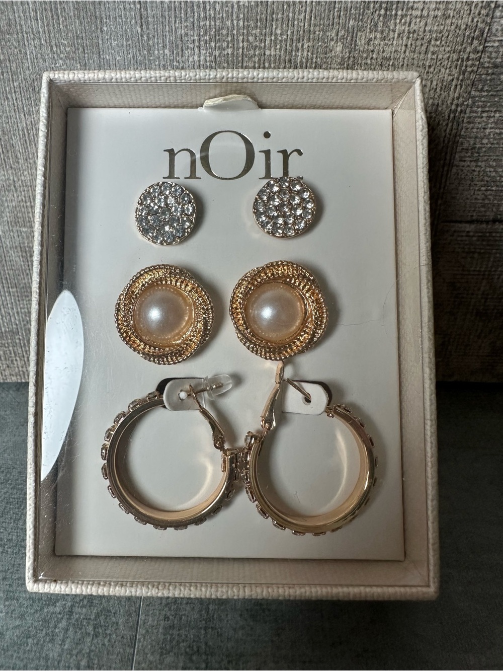 nOir Jewelry | Gift Set of 3 Earrings | NWT